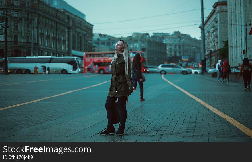 Woman in Street during Daytime