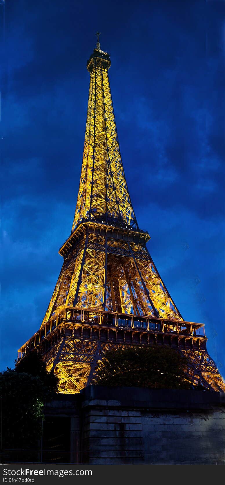 Lighted Eiffel Tower