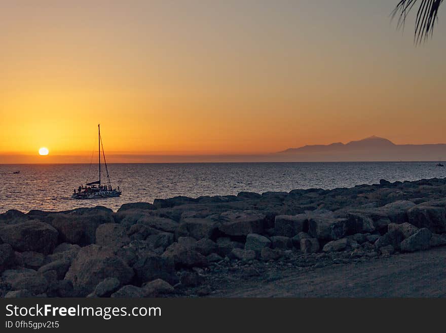 Scenic View of Sea during Sunset