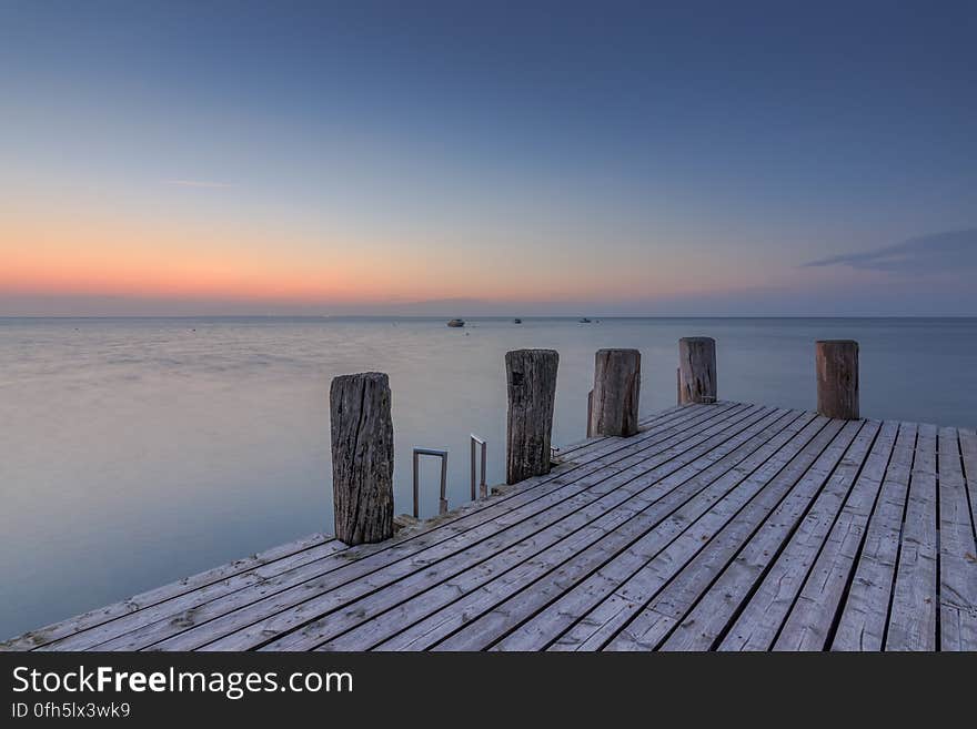 Pier on Sea Against Sky