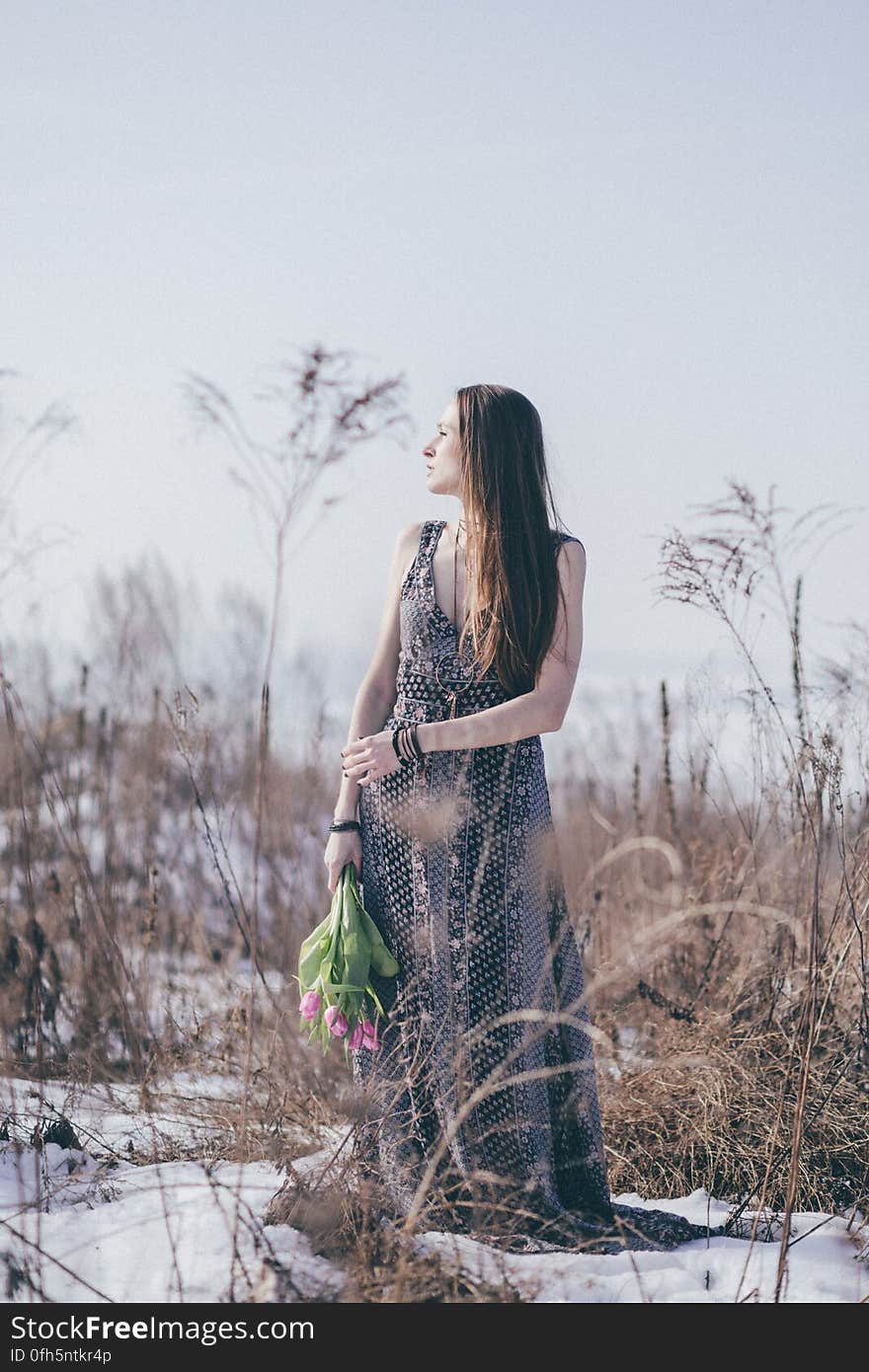 Woman Looking at Tree