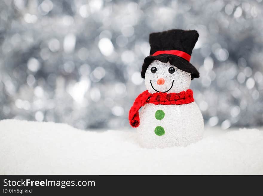 White Red and Black Snowman