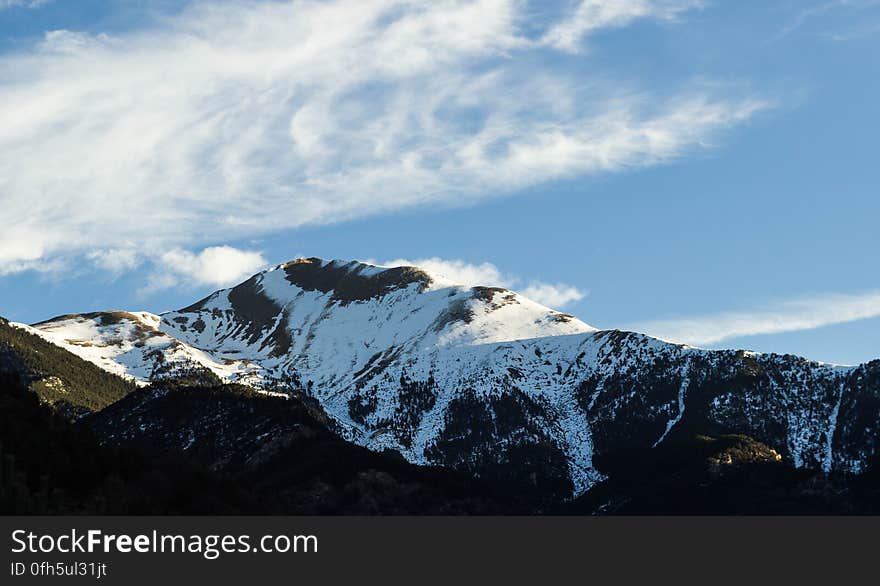 Green Mountain With Snow