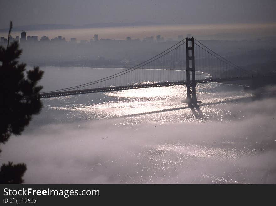 Golden Gate Bridge in fog 1