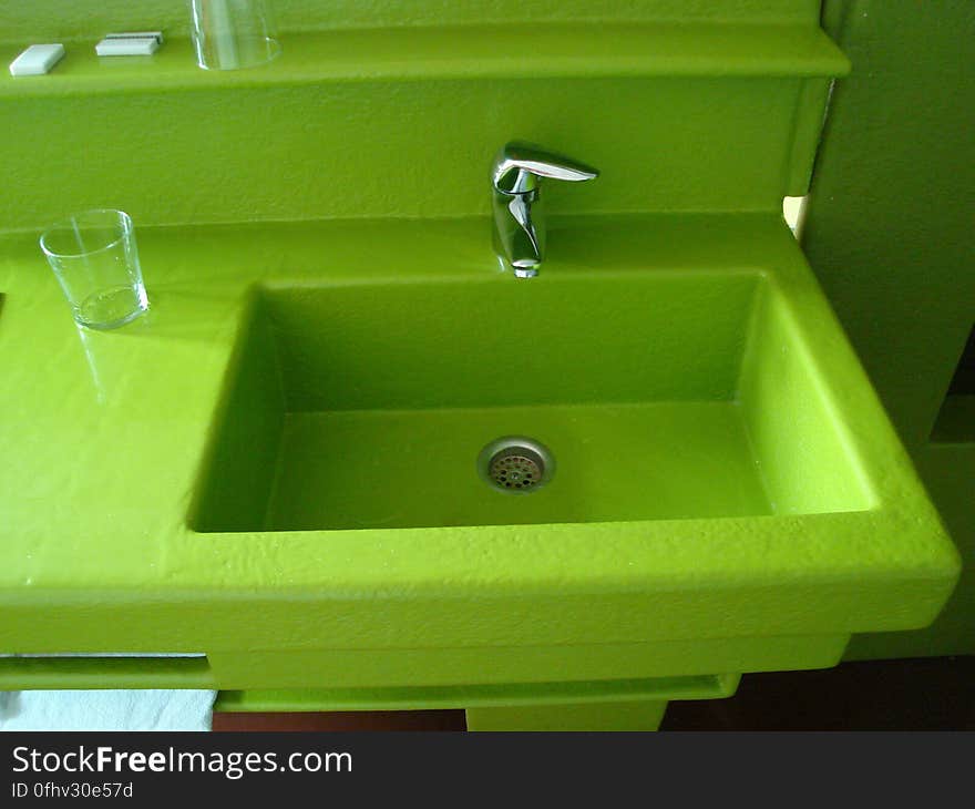 Tap, Plumbing fixture, Sink, Bathroom sink, Green, Fluid