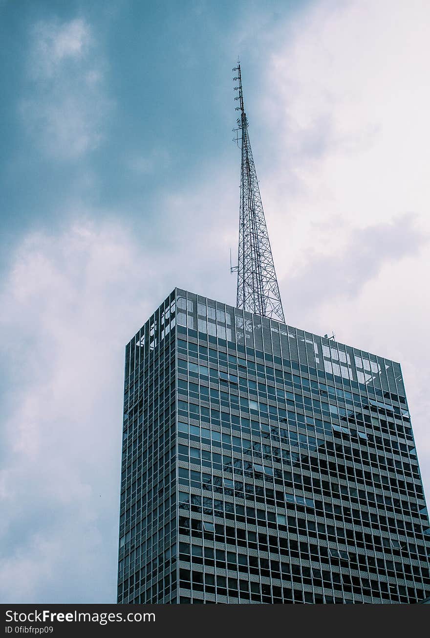 Low Angle View of Skyscraper Against Sky