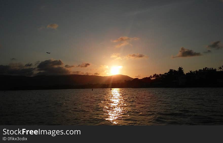 Sunset on Koh Samui Island in Thailand.