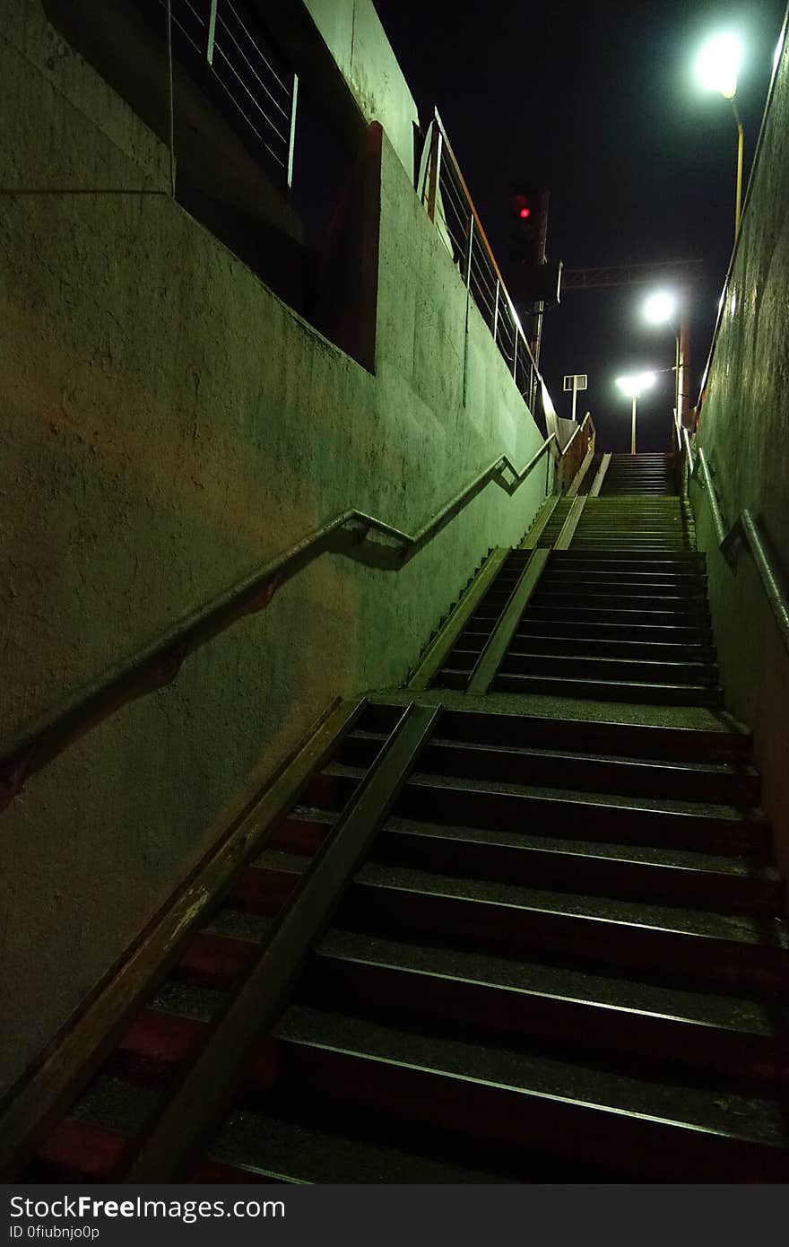 Light, Stairs, Line, Tints and shades, Symmetry, Street light