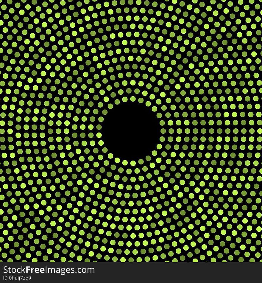 Concentric pattern of green circles. PNG on transparent background.