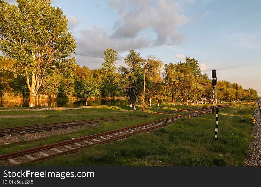 Landscape made from a train trip. Location: Grajduri, Iasi, Romania. Landscape made from a train trip. Location: Grajduri, Iasi, Romania