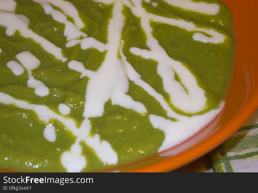 A creamy pea soup makes a light and savoury dish. A creamy pea soup makes a light and savoury dish.