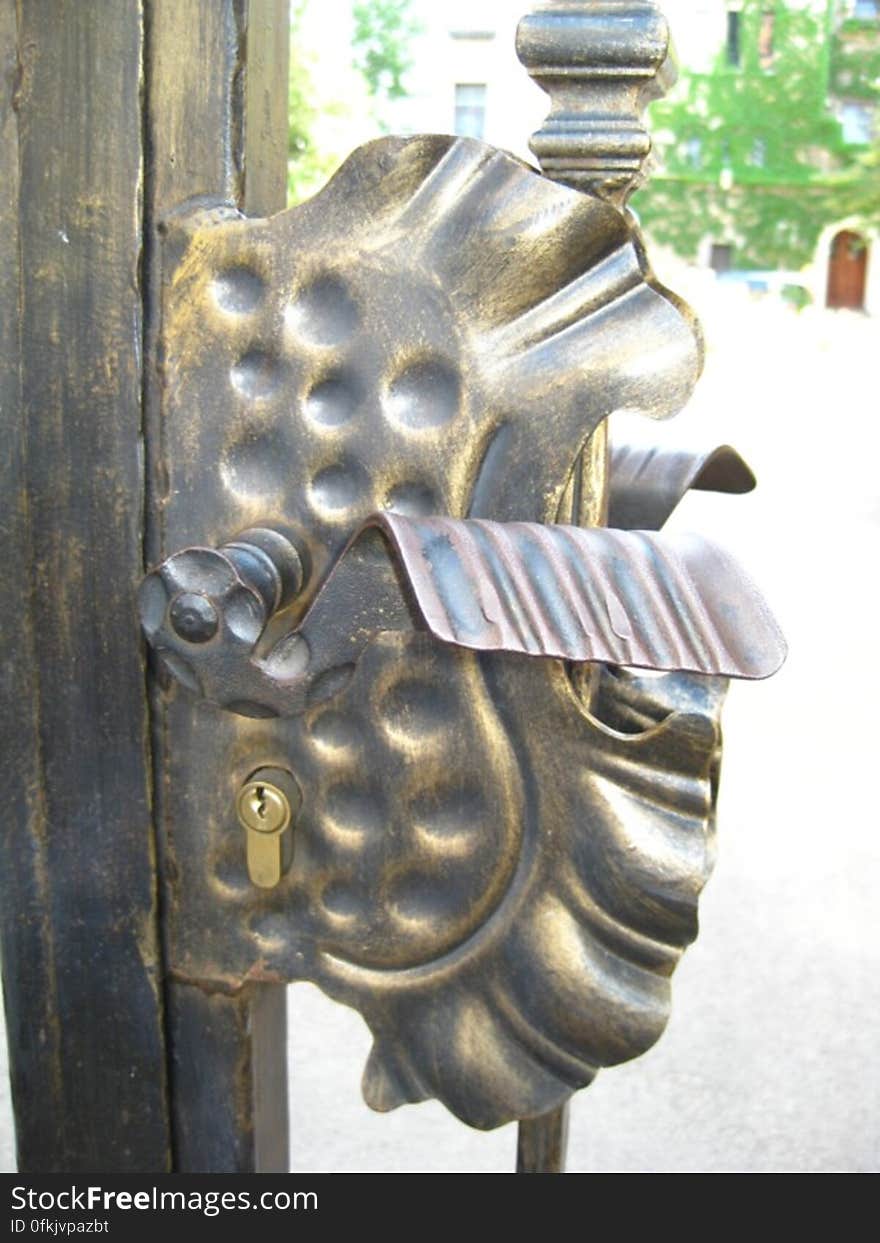 decorative-wrought-iron-door-handle