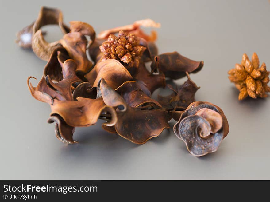 Dried orange peel potpourri.