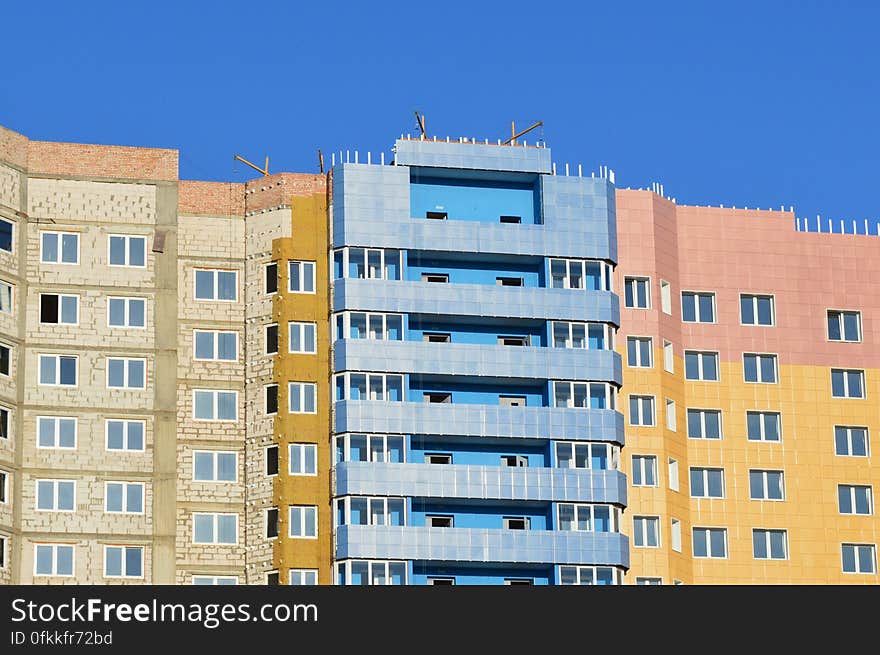 A view of an apartment block.