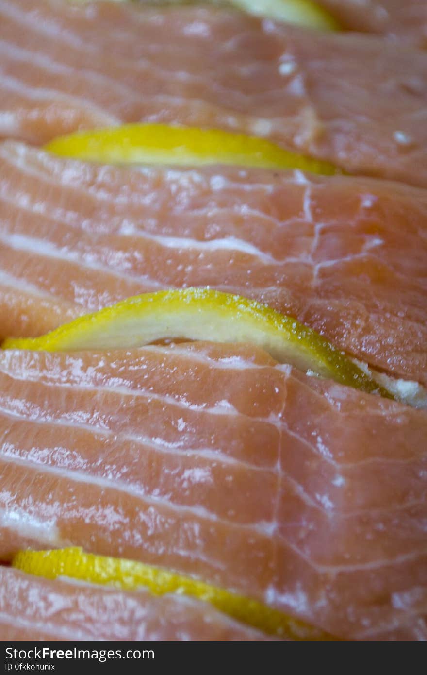 Fish fillet ready for cooking in oven. Fish fillet ready for cooking in oven