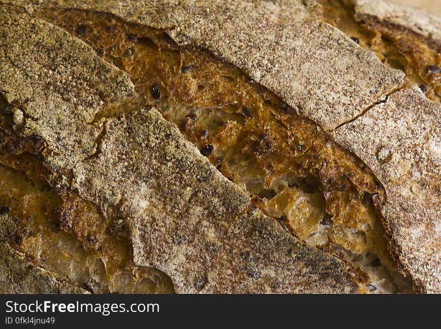 Freshly baked whole meal bread with seeds. Freshly baked whole meal bread with seeds.