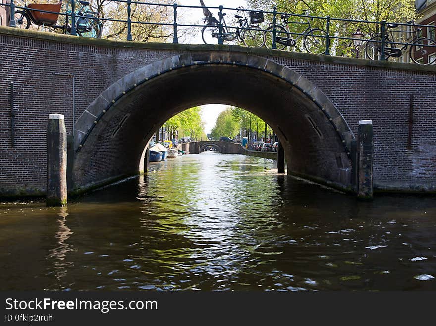 A view of seven bridges on famous Reguliersgracht canal, considered the most pitoresque and beatuful. A view of seven bridges on famous Reguliersgracht canal, considered the most pitoresque and beatuful.