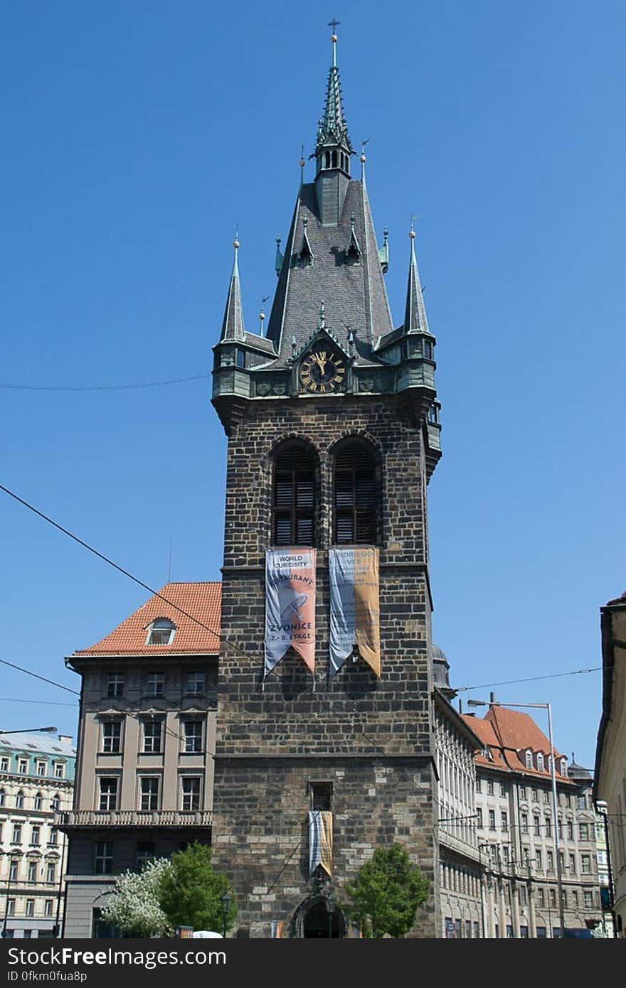 Jindrisska Tower is the highest separate belfry in Prague at over 65 metres. It was built in the 15th century and reconstructed several times. It offers a panor. Jindrisska Tower is the highest separate belfry in Prague at over 65 metres. It was built in the 15th century and reconstructed several times. It offers a panor