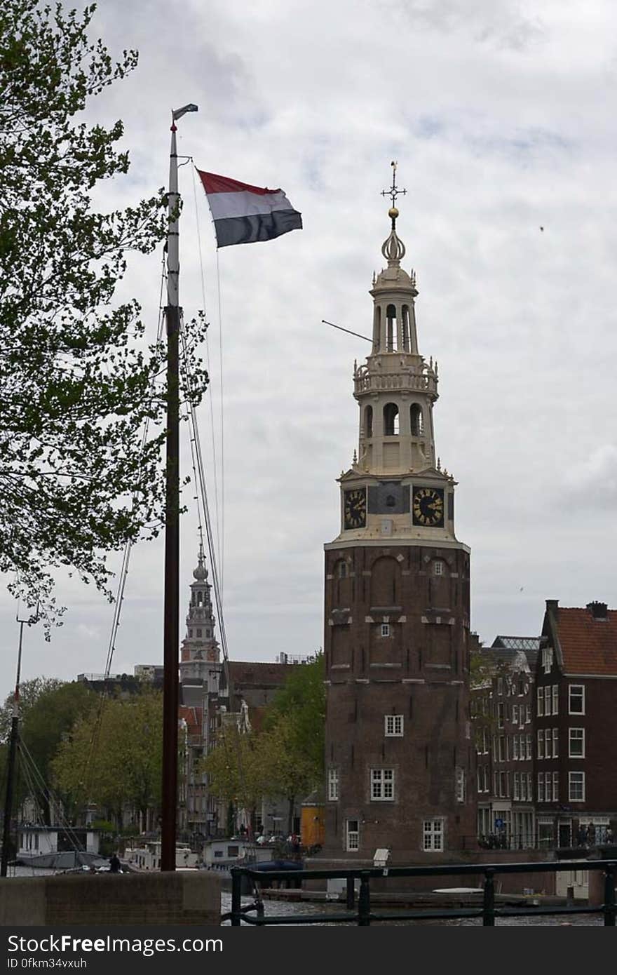 Montelbaanstoren tower was built in 1512 to guard the city&#039;s shipyards and ports. It is also famous for its bells and clocks which are not synchronized all the