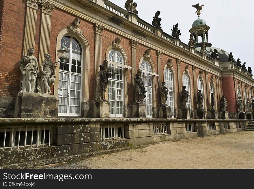 New Palace is richly decorated with statues and simbols of the Prussian power. New Palace is richly decorated with statues and simbols of the Prussian power