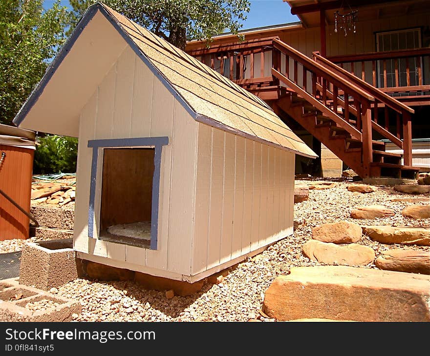 This weekend&#x27;s project was painting a bit of the exterior wall below the deck, and while I had the paint out, I painted the dog house to match the &#x22;big house&#x22;. Not that any of my dogs ever spent any time in the house, but at least it looks nice. Now I may need to get a dog. This weekend&#x27;s project was painting a bit of the exterior wall below the deck, and while I had the paint out, I painted the dog house to match the &#x22;big house&#x22;. Not that any of my dogs ever spent any time in the house, but at least it looks nice. Now I may need to get a dog.