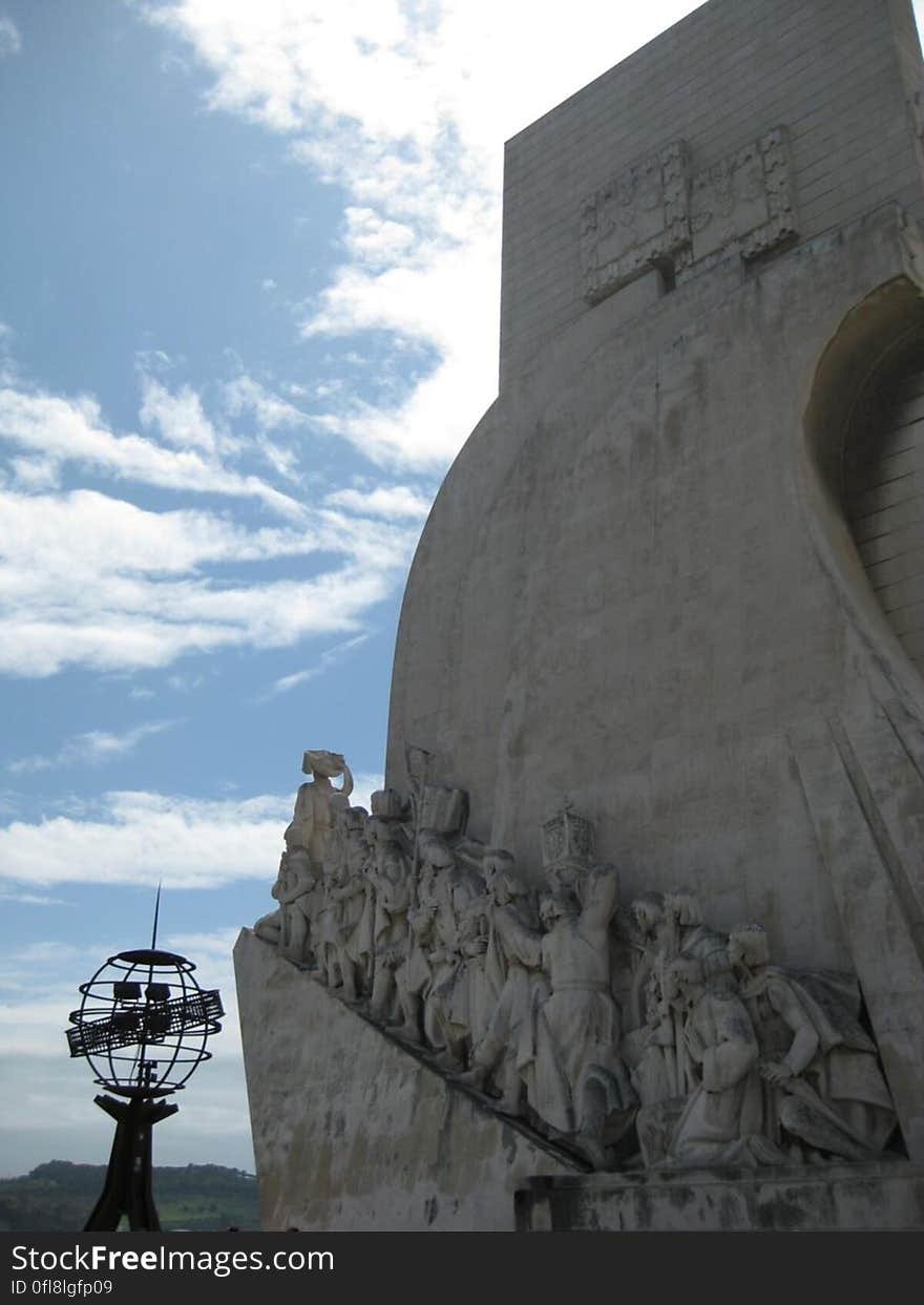 Closeup of the Monument to the Discoveries in Belem, Lisbon, Portugal. Closeup of the Monument to the Discoveries in Belem, Lisbon, Portugal.