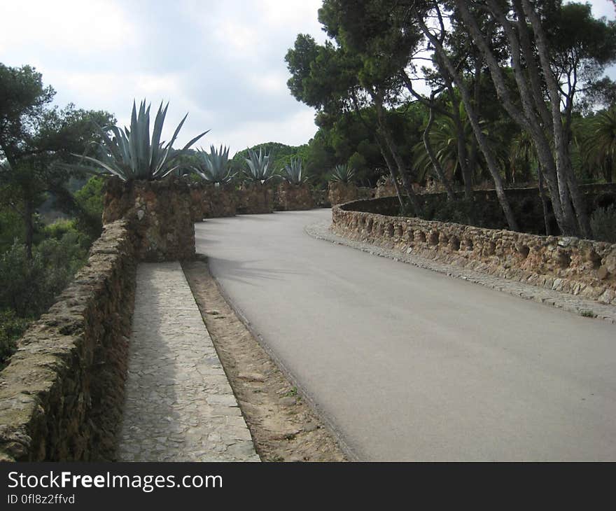 An old bridge with road in the tropic. An old bridge with road in the tropic.