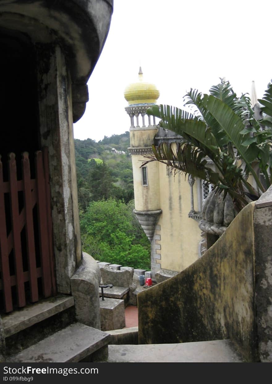 A view inside an old fortress.