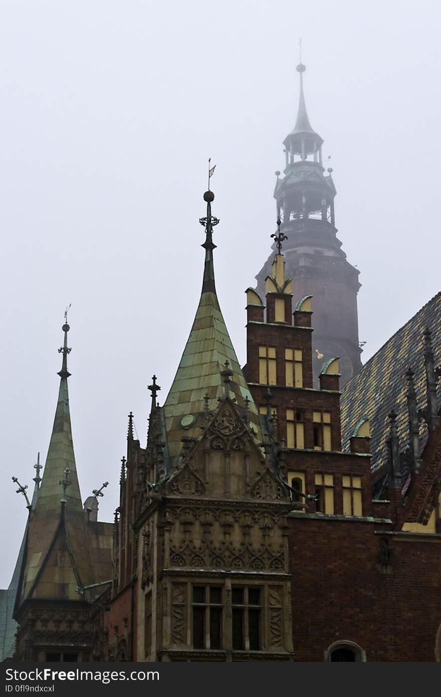 The Old Town Hall of Wroclaw in Gothic style, Poland. The Old Town Hall of Wroclaw in Gothic style, Poland.