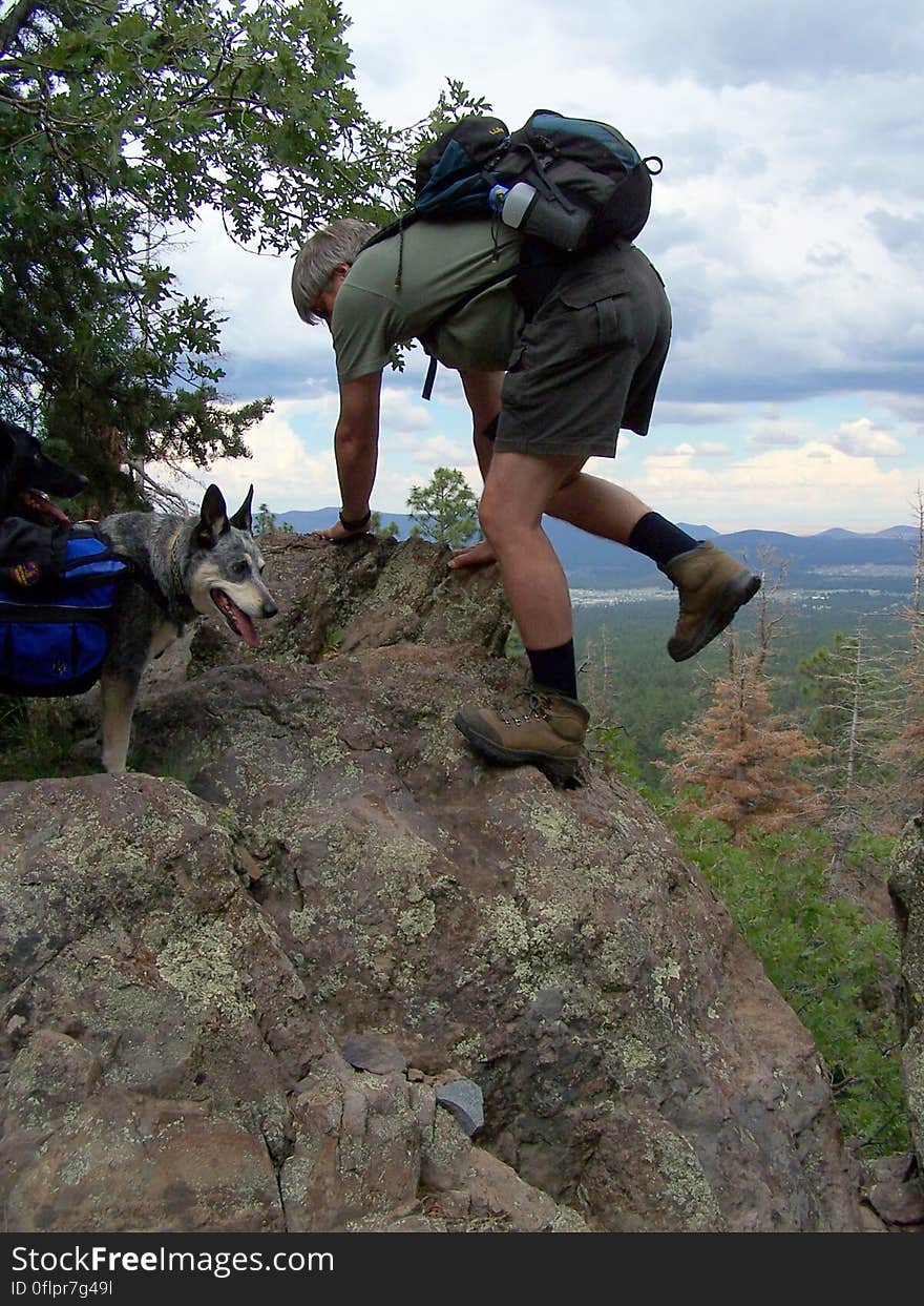 Stuart doing a little rock hopping. Stuart doing a little rock hopping