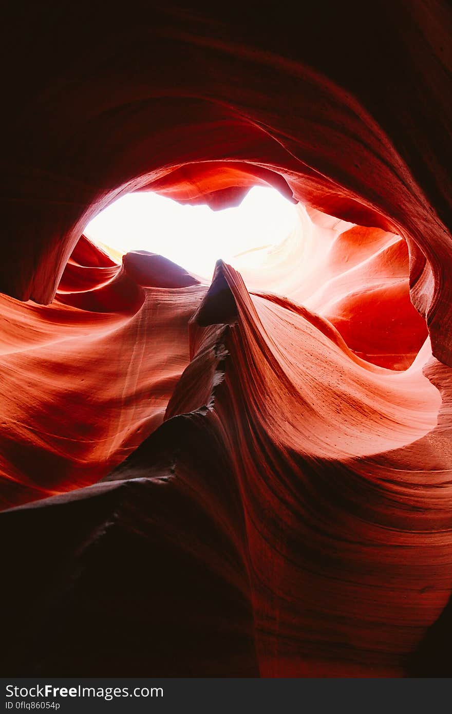 A view inside the Antelope Canyon, a slot canyon in the Navajo land east of Page, Arizona.