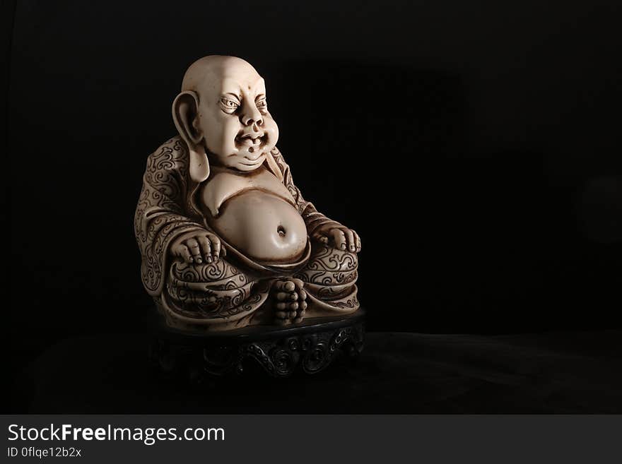 White Budah Figurine