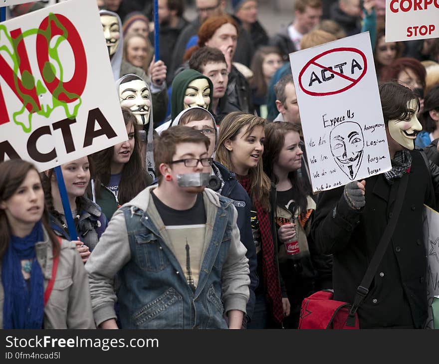 ACTA Protest on the streets of Dublin