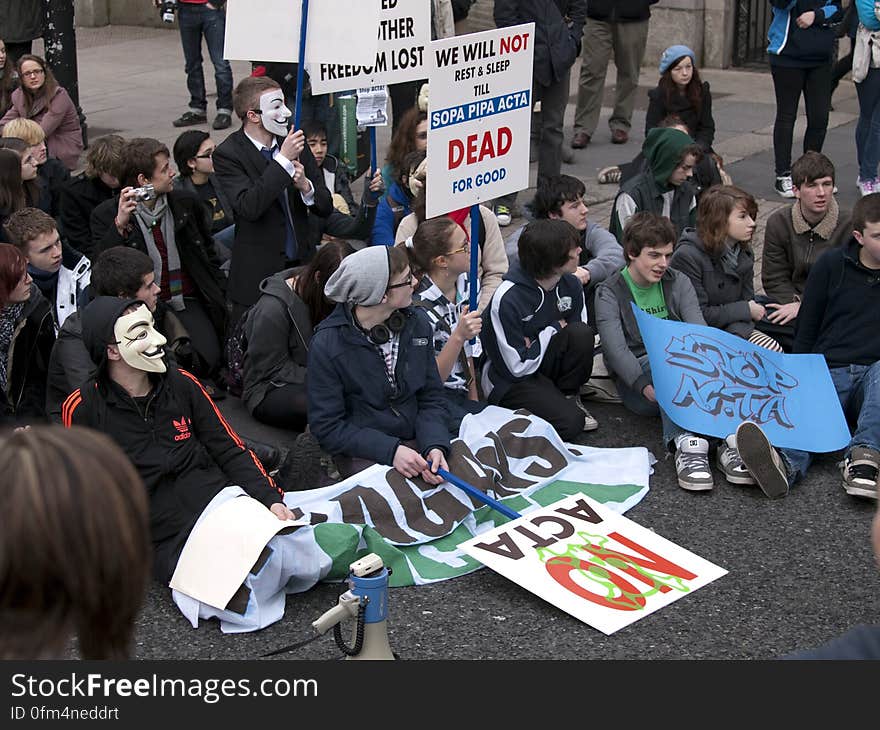 ACTA Protest on the streets of Dublin