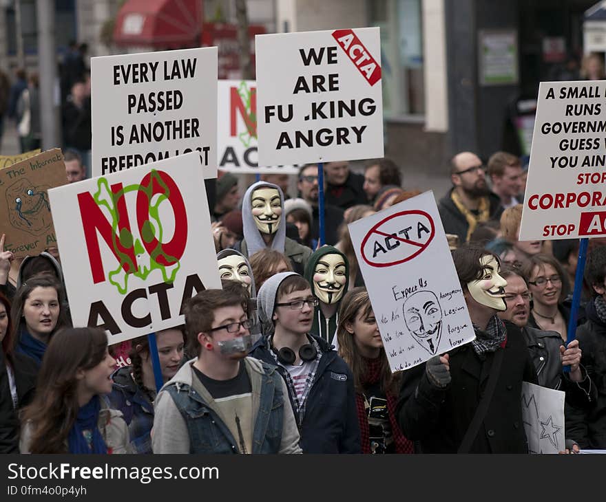 ACTA Protest on the streets of Dublin