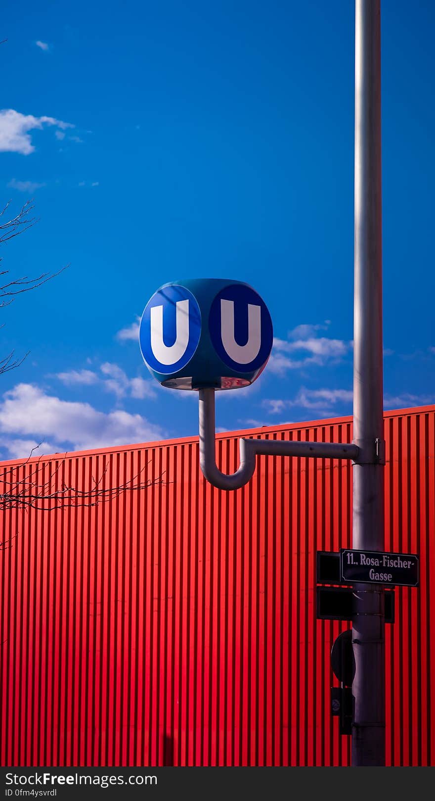 Information Sign Against Blue Sky