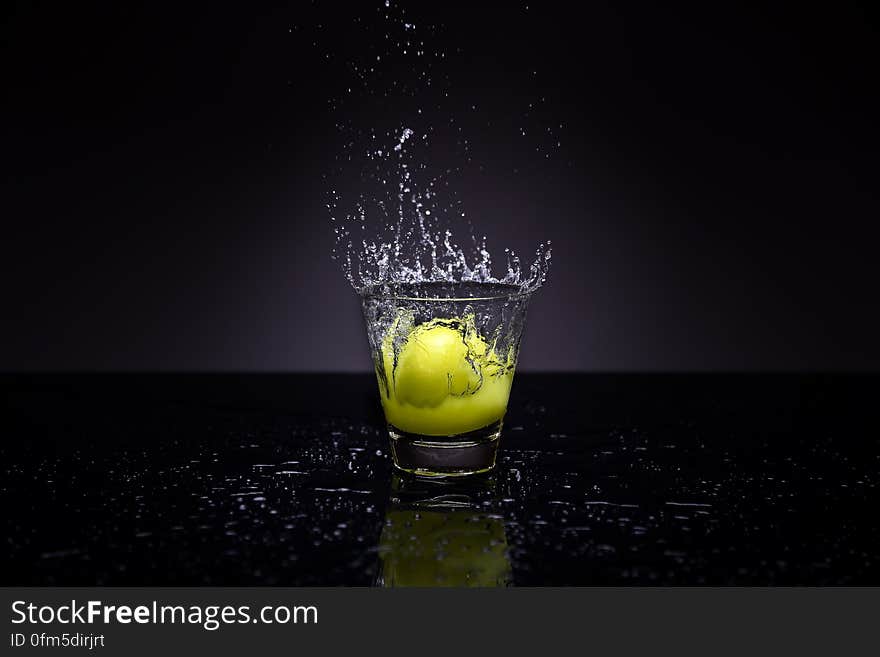 Clear Shot Glass With Tennis Ball