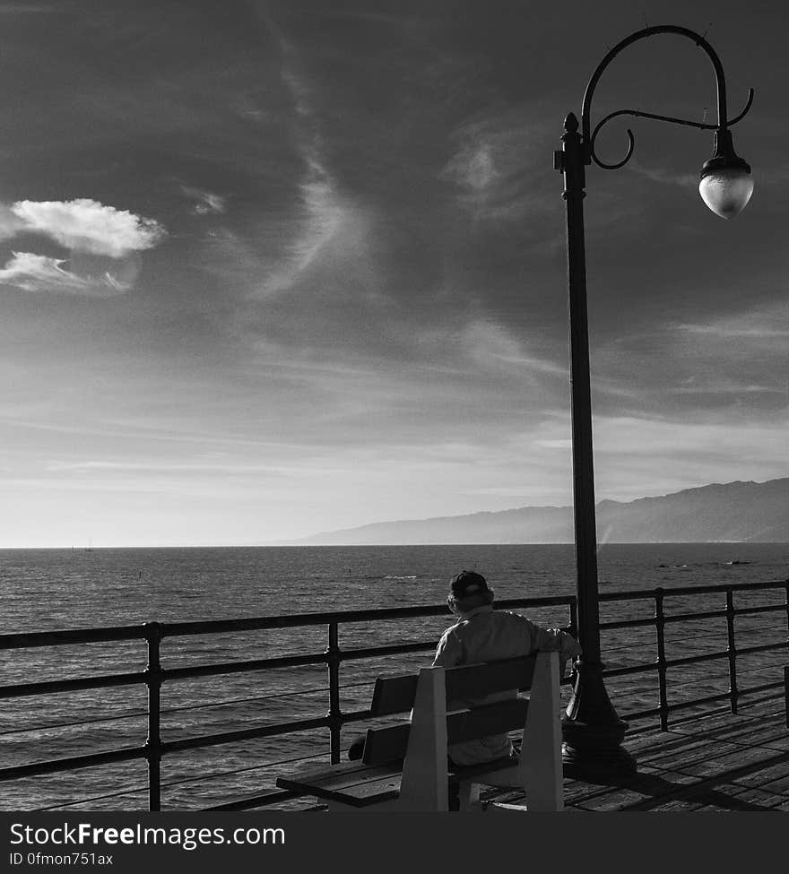 Gazing North From Santa Monica Pier CA