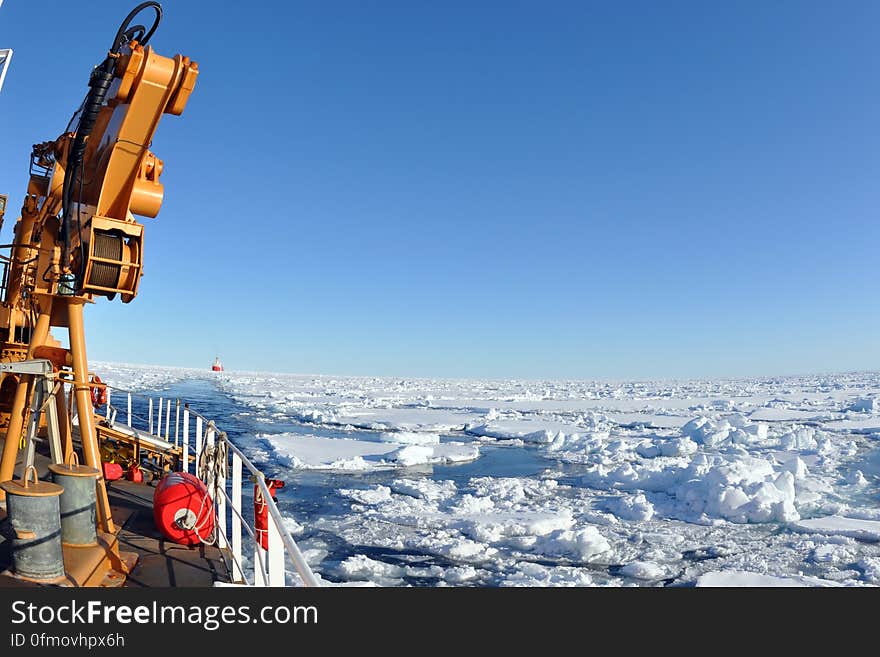 ARCTIC OCEAN - Coast Guard Cutter Healy breaks ice ahead of the Canadian Coast Guard Ship Louis S. St-Laurent Sep. 1, 2009. The two ships are taking part in a multi-year, multi-agency Arctic survey that will help define the North American continental shelf. Photo Credit: Patrick Kelley, U.S. Coast Guard. ARCTIC OCEAN - Coast Guard Cutter Healy breaks ice ahead of the Canadian Coast Guard Ship Louis S. St-Laurent Sep. 1, 2009. The two ships are taking part in a multi-year, multi-agency Arctic survey that will help define the North American continental shelf. Photo Credit: Patrick Kelley, U.S. Coast Guard