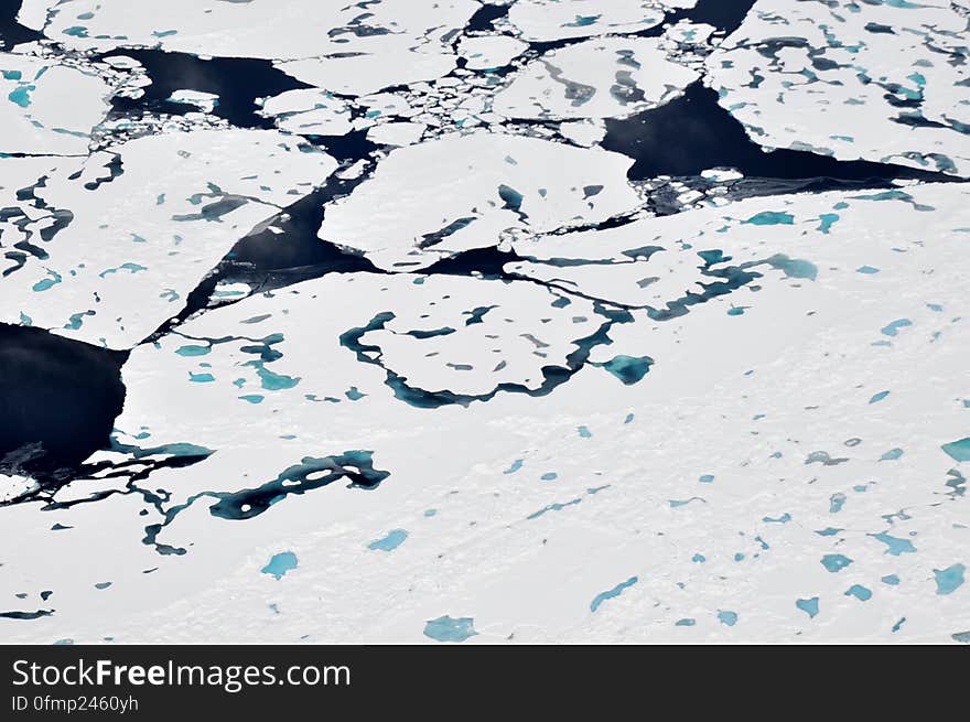 A view from above the Arctic Ocean Aug. 20, 2009. Photo Credit: Patrick Kelley, U.S. Coast Guard