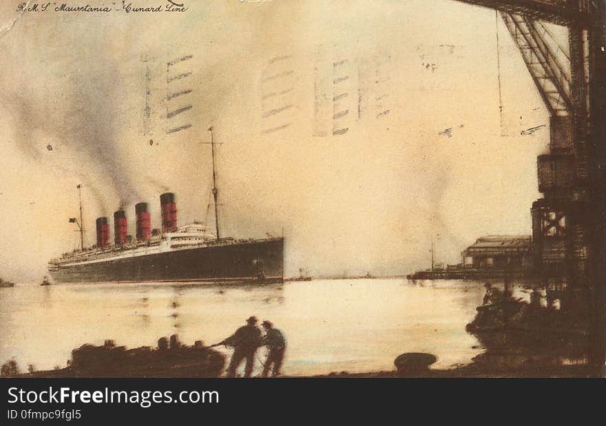 vintage postcard of the Mauretania