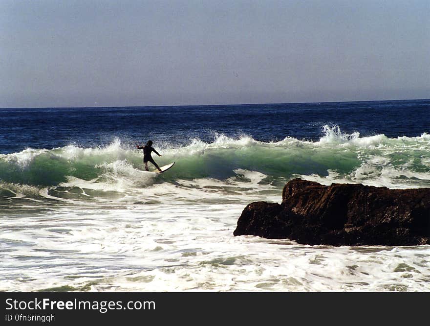 waves with surfer