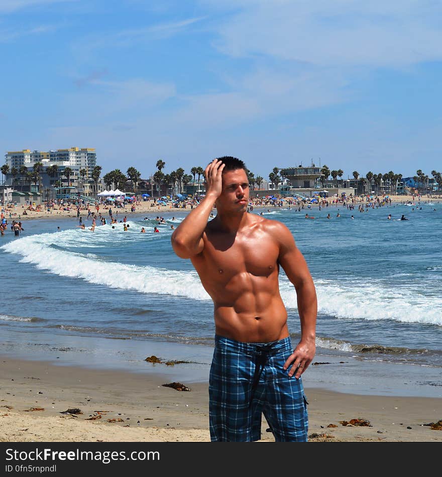 Enjoying the beach on a warm summer day. Enjoying the beach on a warm summer day