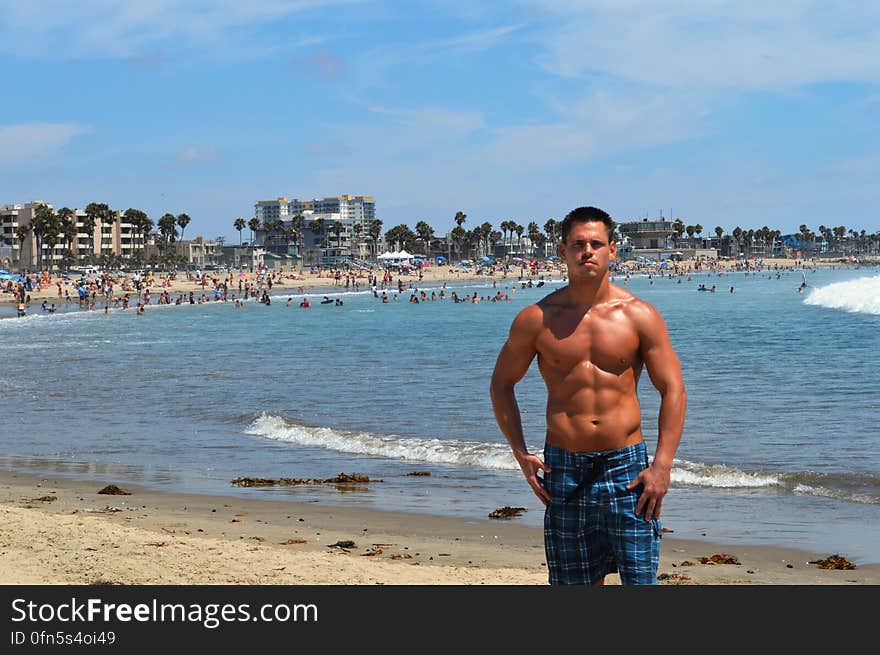 Enjoying the beach on a warm summer day. Enjoying the beach on a warm summer day