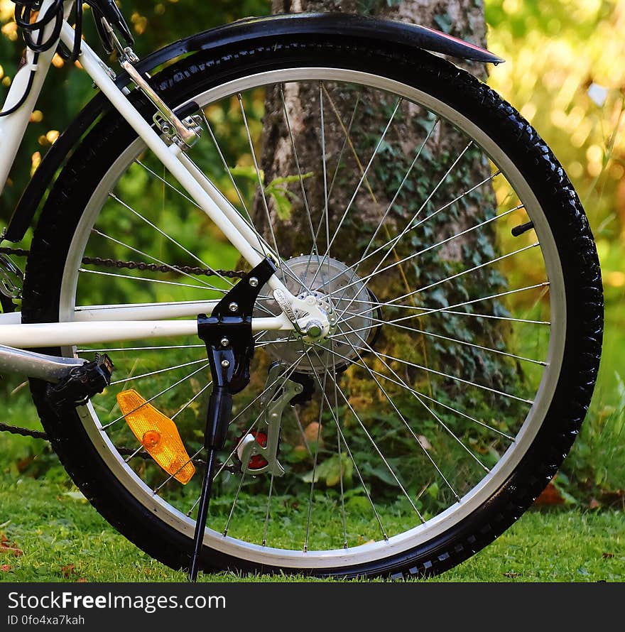 Gray Bicycle Wheel