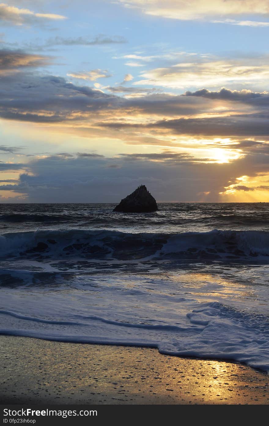 An evening at the beach on a cool spring day. An evening at the beach on a cool spring day