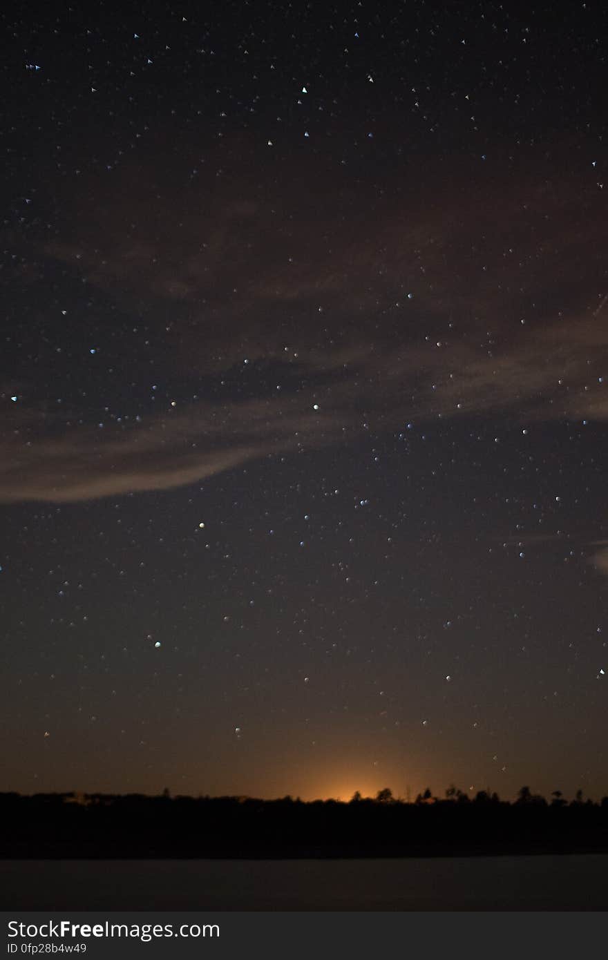 Glow of newly set Moon seen from Forked Pine Campground, Ashurst Lake, south of Flagstaff. Glow of newly set Moon seen from Forked Pine Campground, Ashurst Lake, south of Flagstaff.