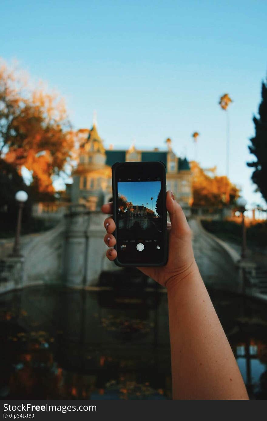 Smartphone on Human Hand