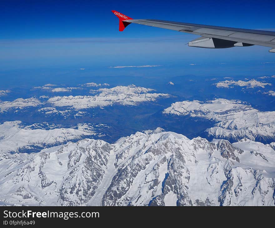 Aerial View of Landscape Against Blue Sky