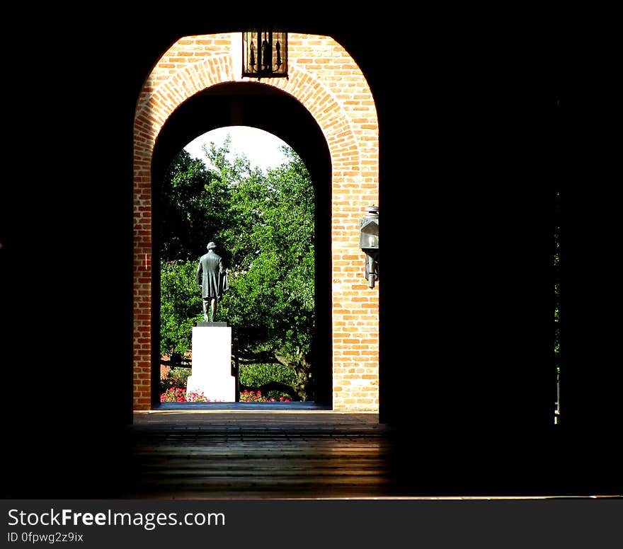 A shot through the breezeway at Old Main on Baylor&#x27;s campus of old Rufus. A shot through the breezeway at Old Main on Baylor&#x27;s campus of old Rufus.